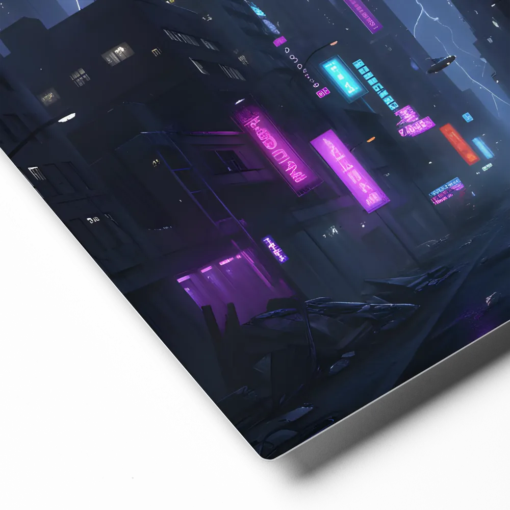 Neon Woodpecker 
 Metal Print | 12″x 12″