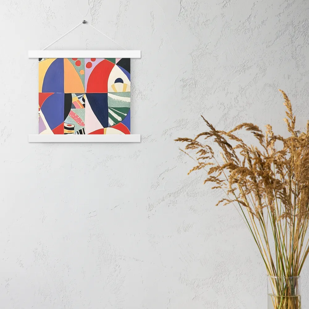 Dynamic Mosaic Symmetry | Poster With White Wood Hanger | 10″×10″