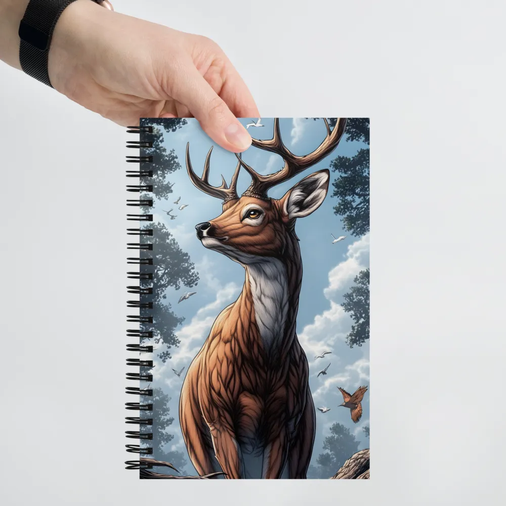 Majestic Serenity: The Deer in Nature | Spiral Notebook