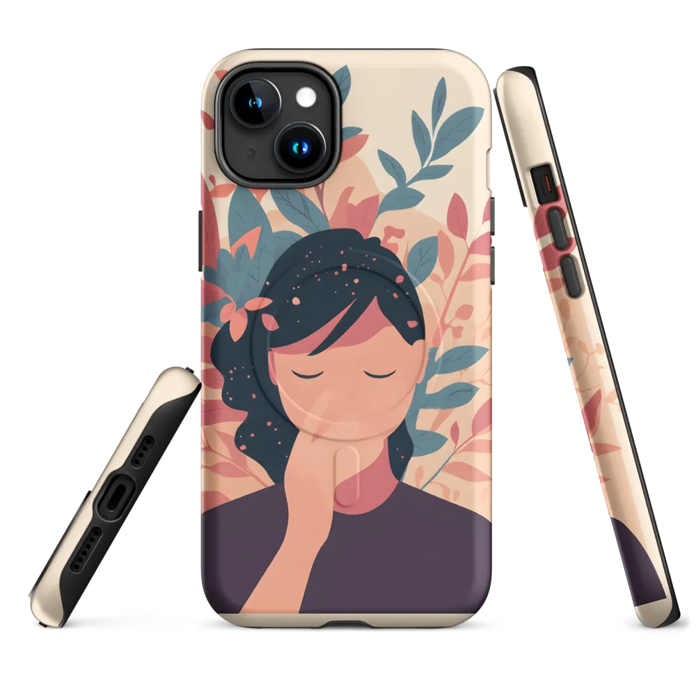 Whispers of Nature: A Serene Contemplation | Phone Case |  15 Plus | MagSafe® Tough Case | Matte