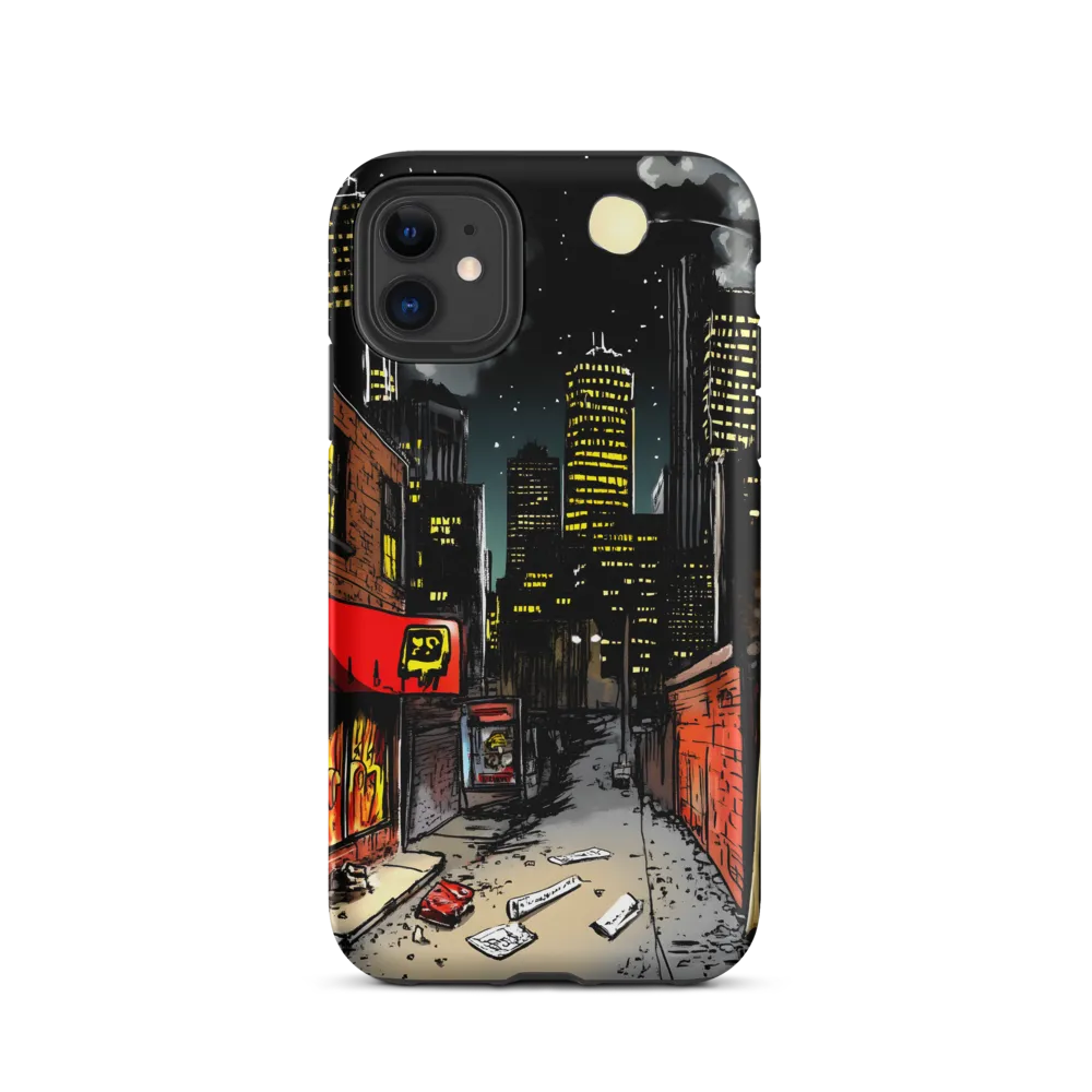 Nocturnal Cityscape: The Hidden Alley | Phone Case |  11 | Tough Case | Matte