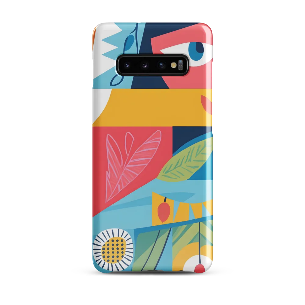 Vibrant Geometric Visage | Phone Case |  S10 Plus | Snap Case | Glossy