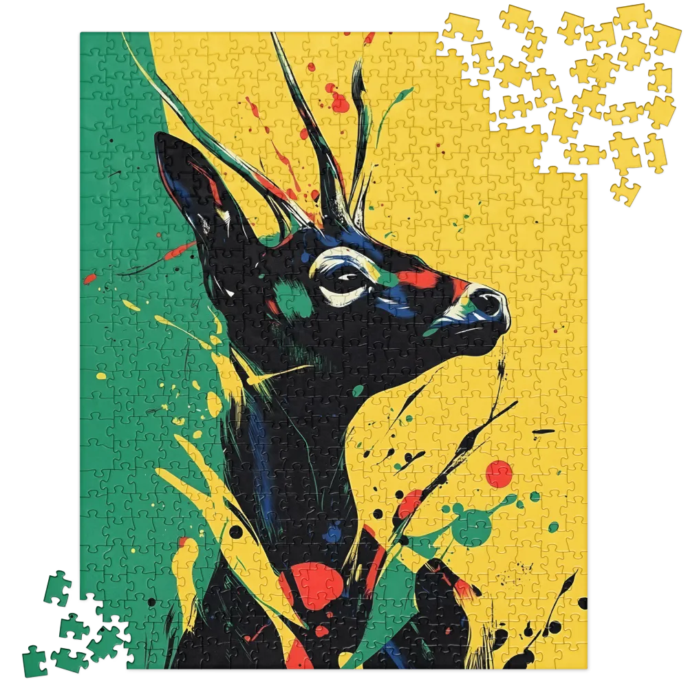 Regal Nature: The Vibrant Deer | Jigsaw Puzzle | 520 pieces