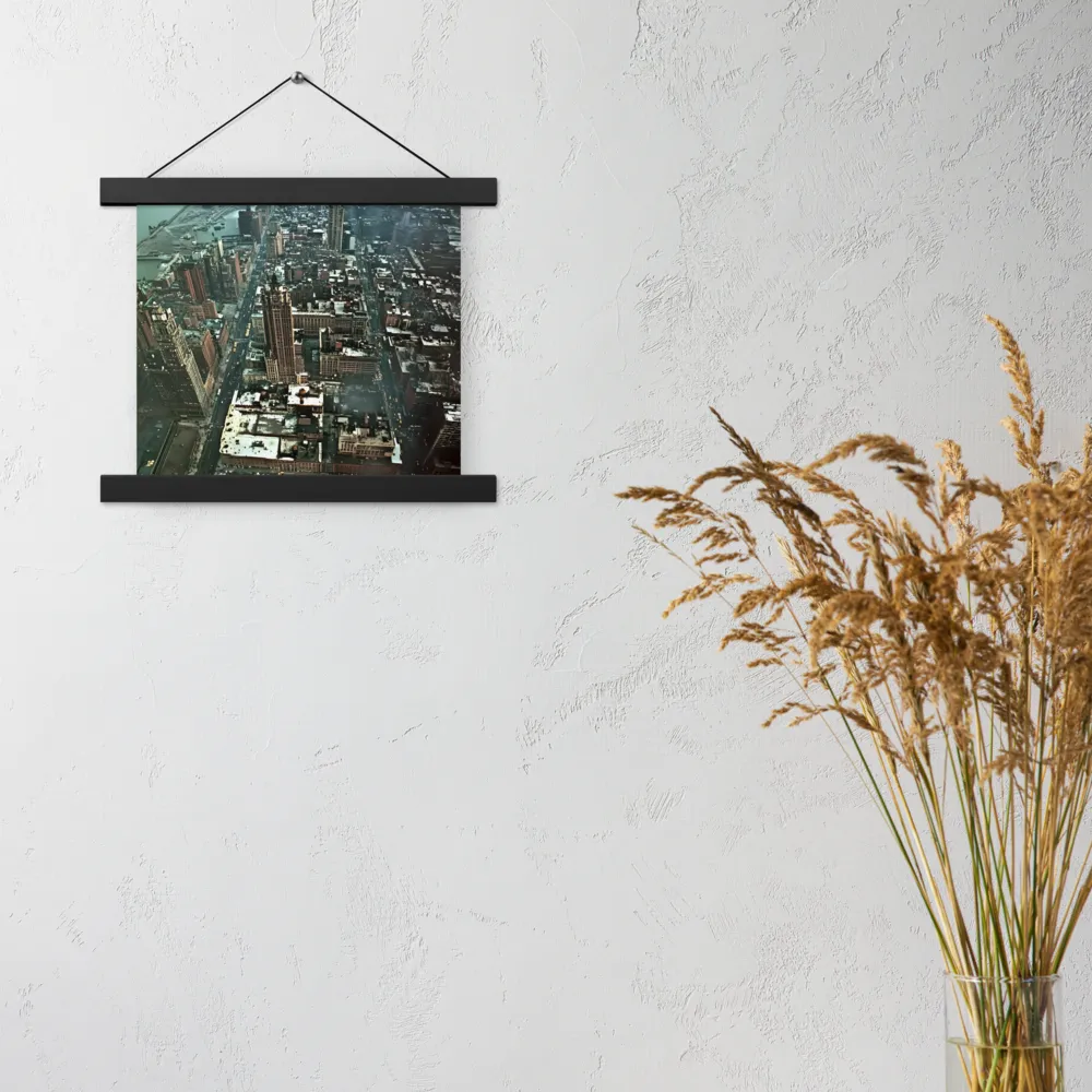 Aerial Symphony of Urban Life | Poster With Black Wood Hanger | 10″×10″