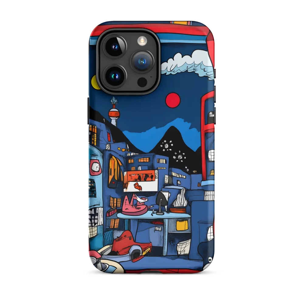 Whimsical Cityscape at Night