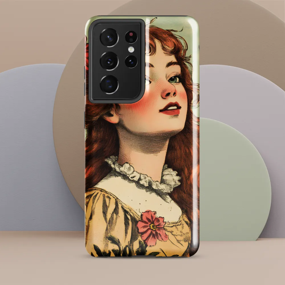 Whimsical Portrait of a Flower-Adorned Girl