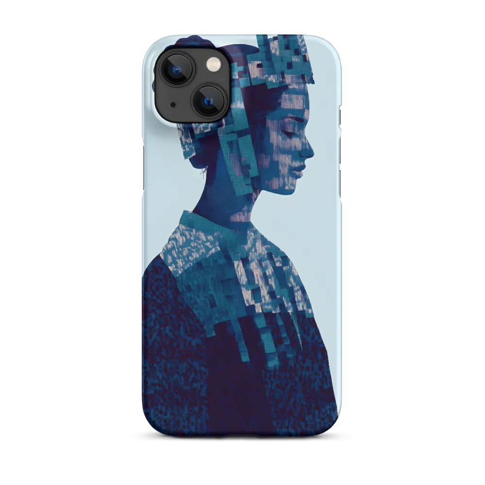 Digital Portrait in Abstract Blue