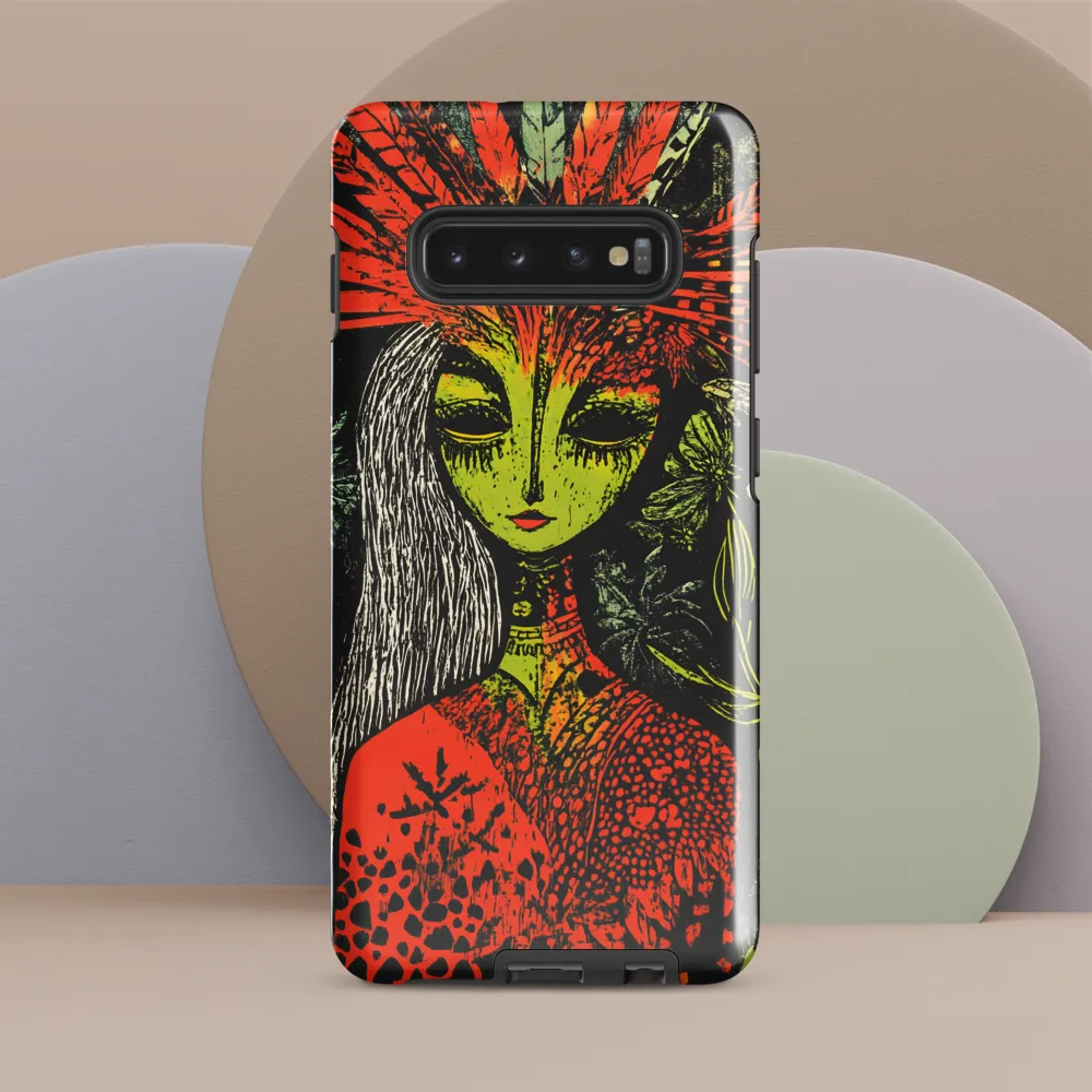 Mystical Flora: A Surreal Portrait | Phone Case |  S10 Plus | Tough Case | Glossy