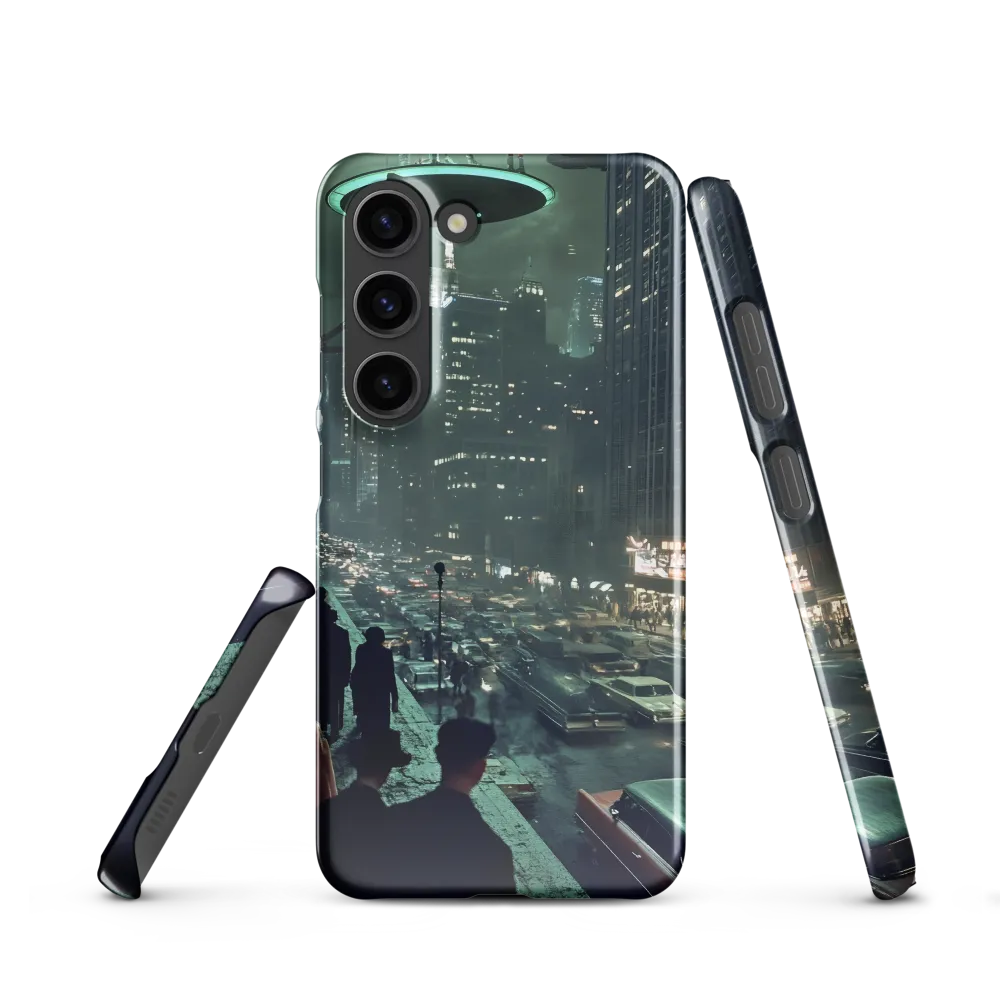 Mysterious Encounters in a Neon City | Phone Case |  S23 | Snap Case | Glossy
