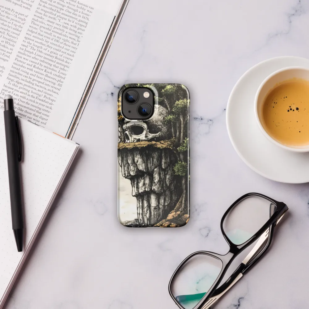 The Whispering Skull: A Surreal Encounter with Nature | Phone Case |  13 Mini | Snap Case | Glossy