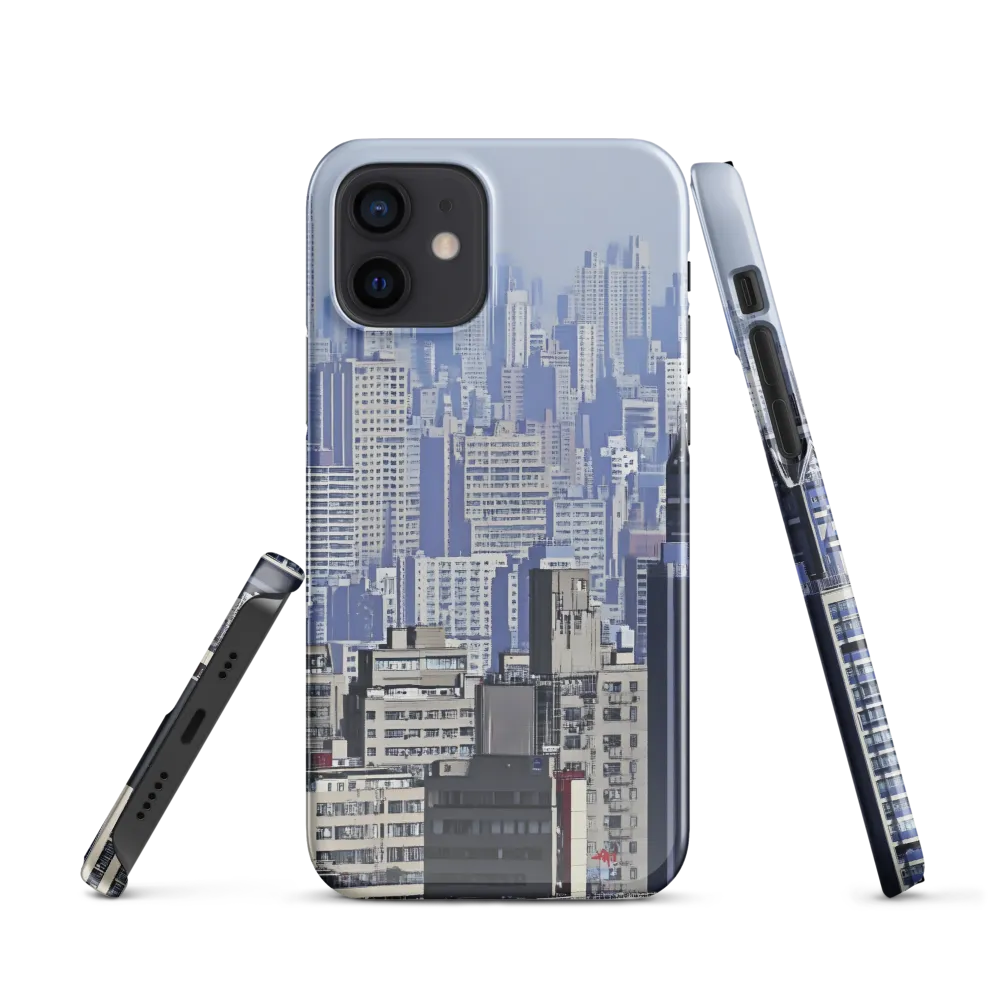 Urban Symphony: A Cityscape in Blues and Grays