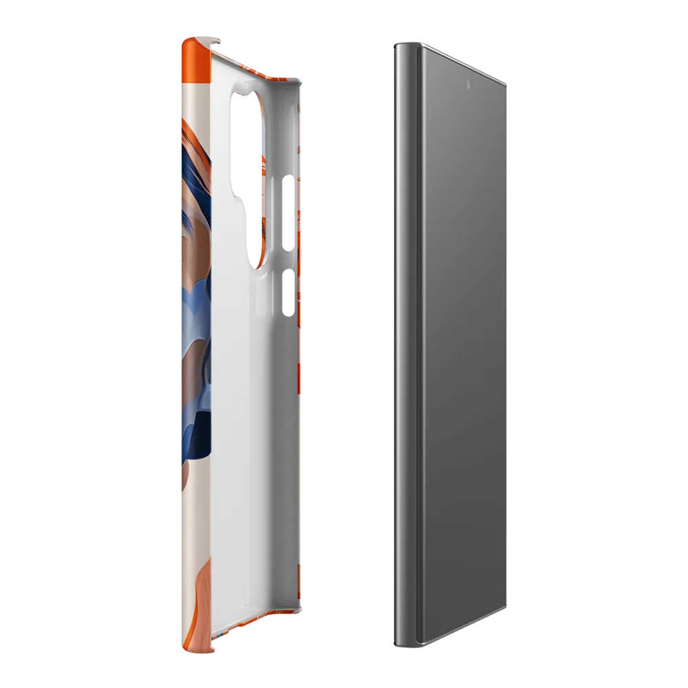 Chromatic Veils — Portrait in Orange and Blue