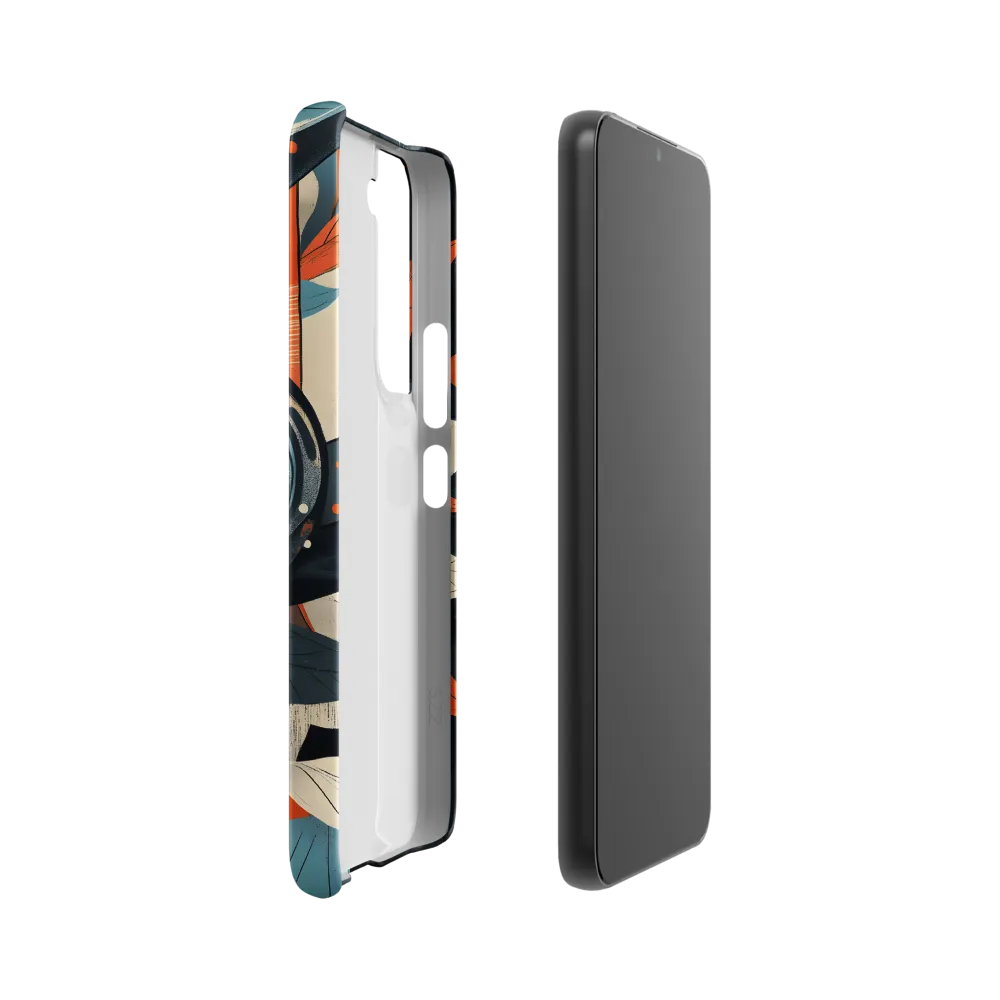 Floral Symphony in Orange and Teal