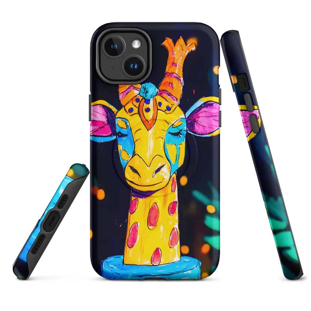 Whimsical Giraffe in Vibrant Colors