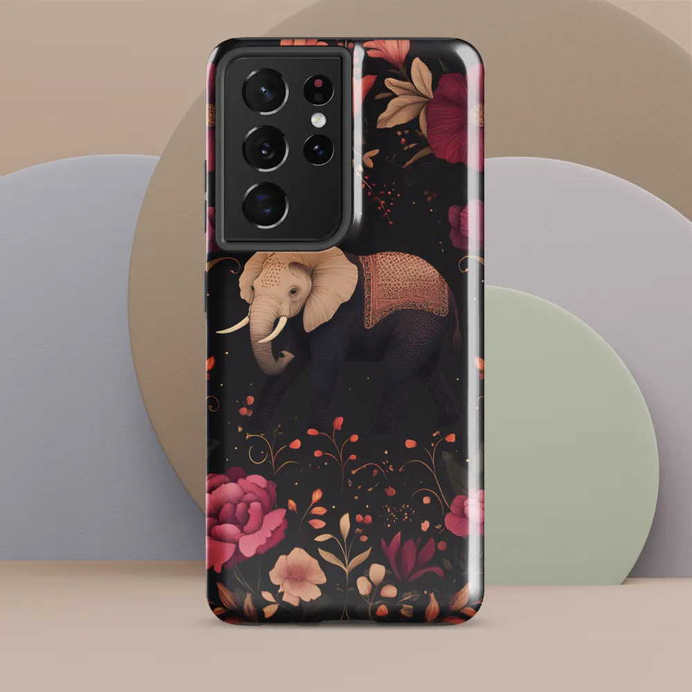 Whispers of the Wild: Elephants and Blooms