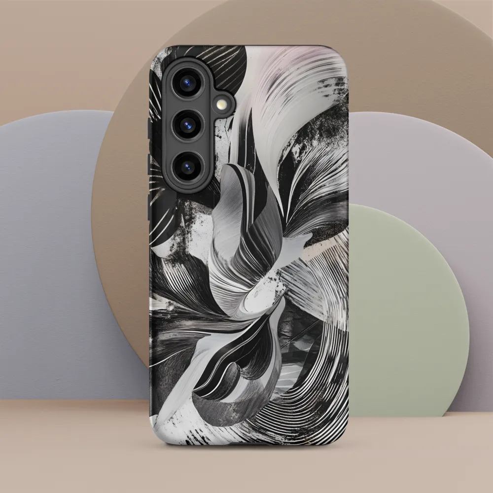 Fluid Harmony in Monochrome | Phone Case |  S24 Plus | Tough Case | Matte