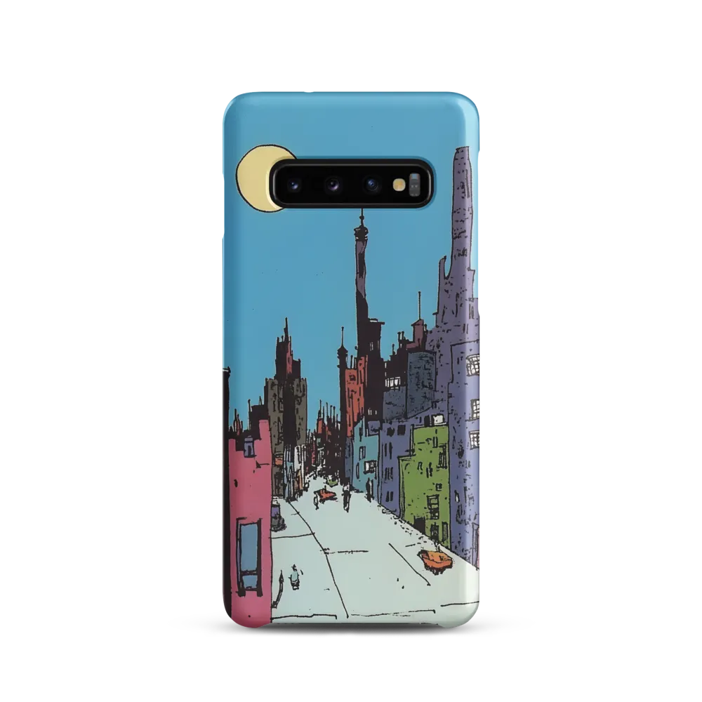 Vibrant Cityscape under the Moon