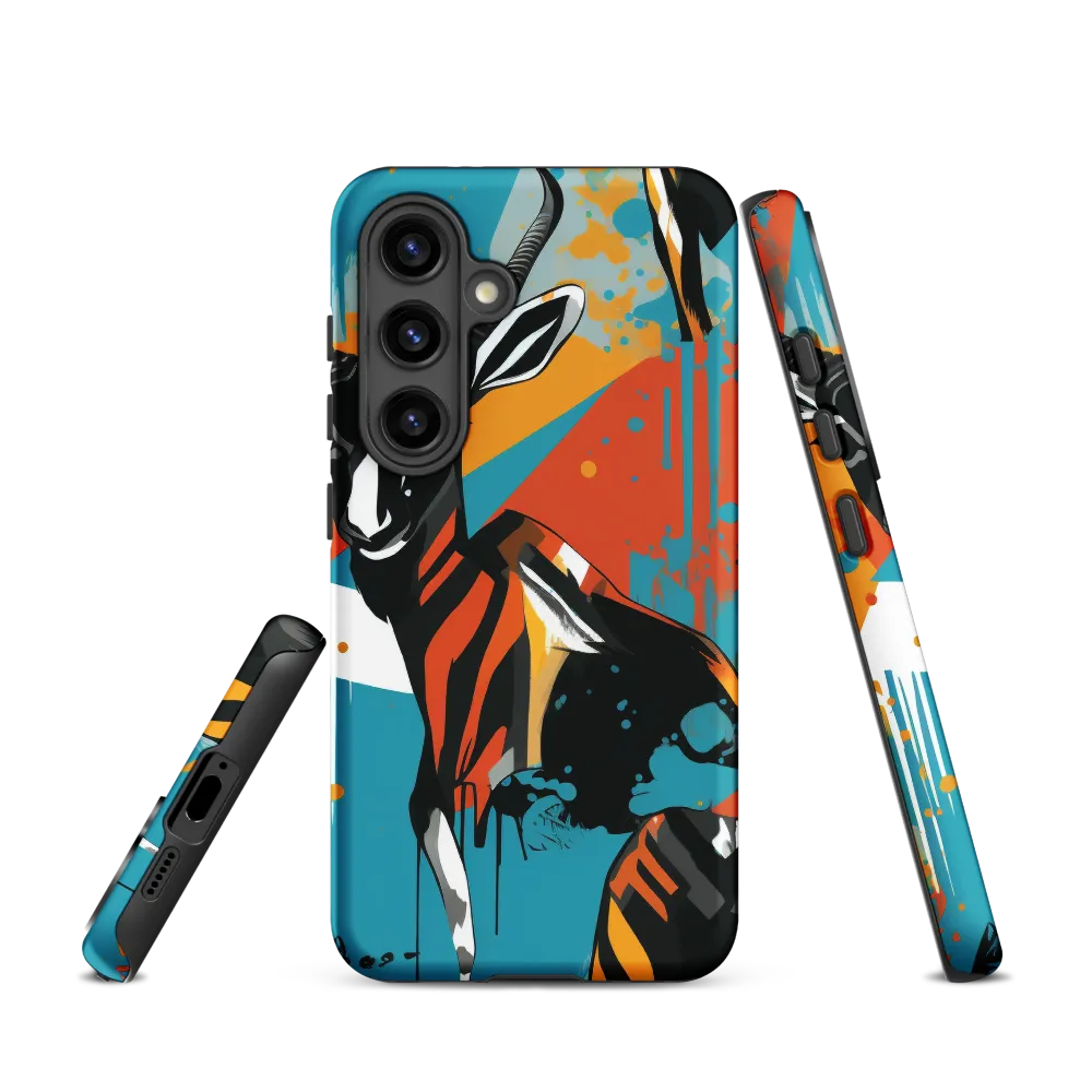 Dynamic Antelope in Vivid Abstract