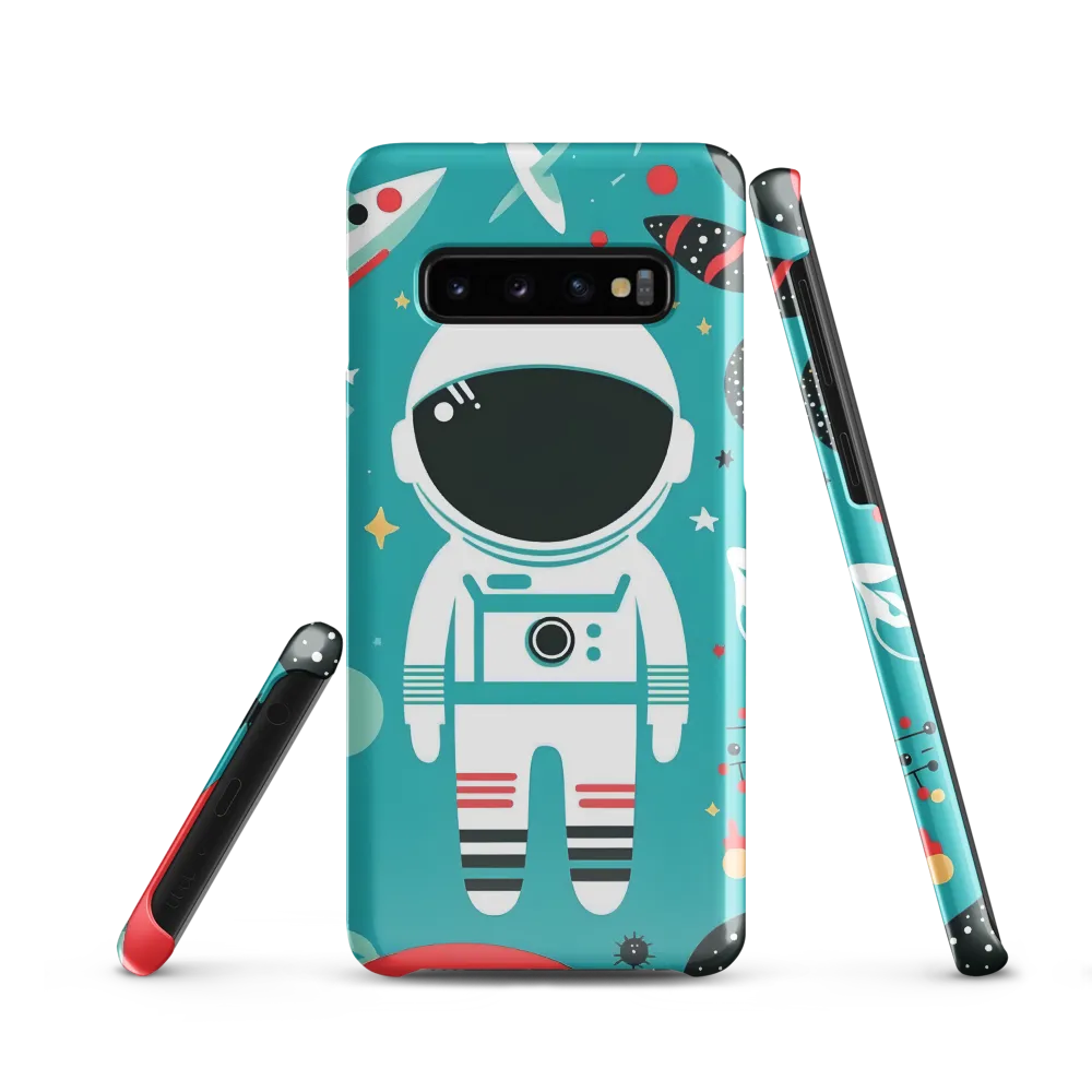 Whimsical Astronaut in Cosmic Wonderland | Phone Case |  S10 | Snap Case | Glossy