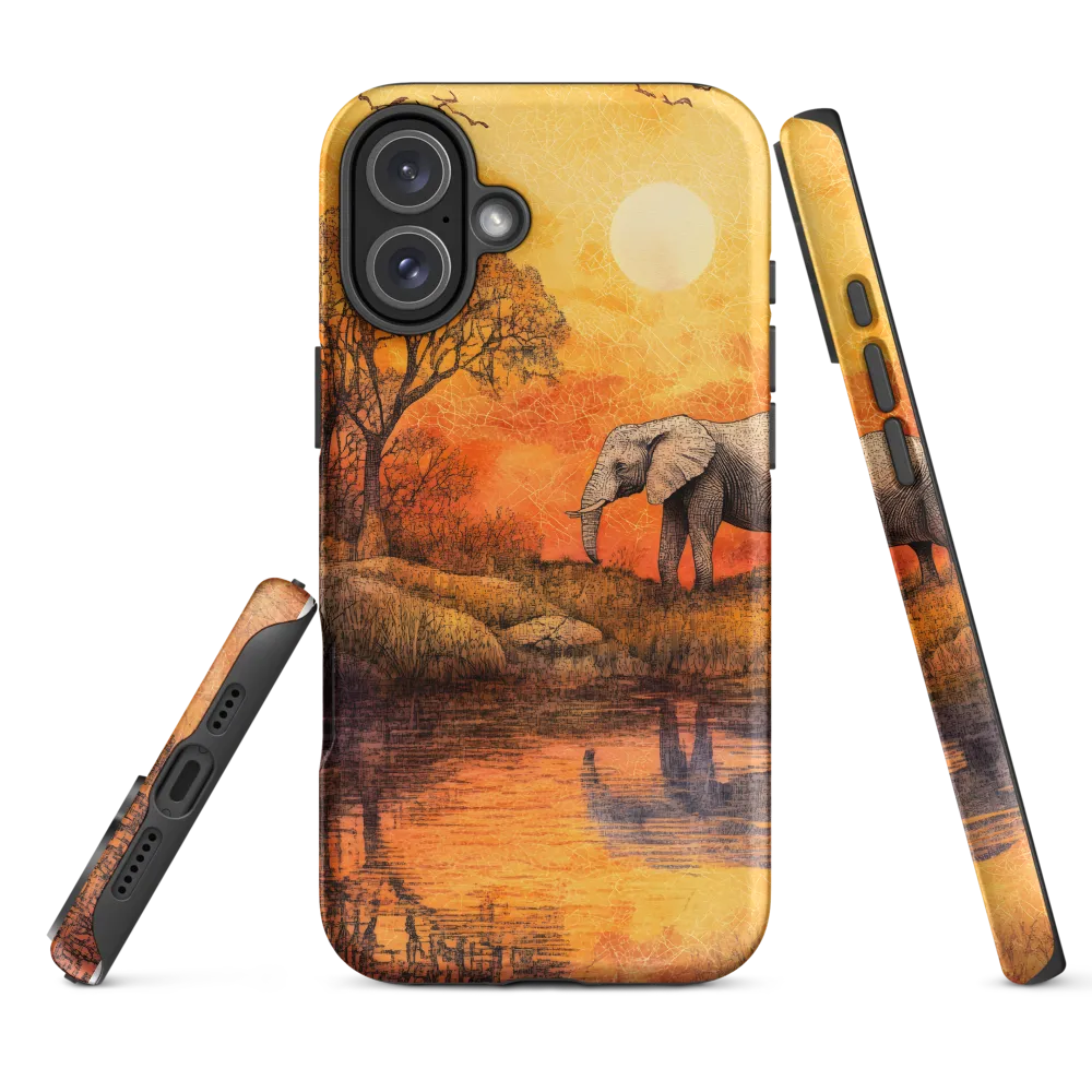 Elephant's Serenity at Dusk