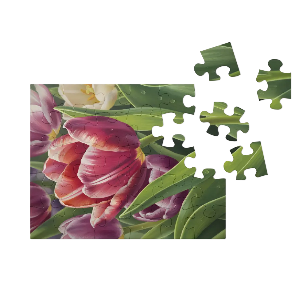 Tulip Study 
 Jigsaw Puzzle in Tin Box