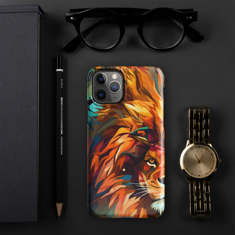 Majestic Gaze: The Polygonal Lion