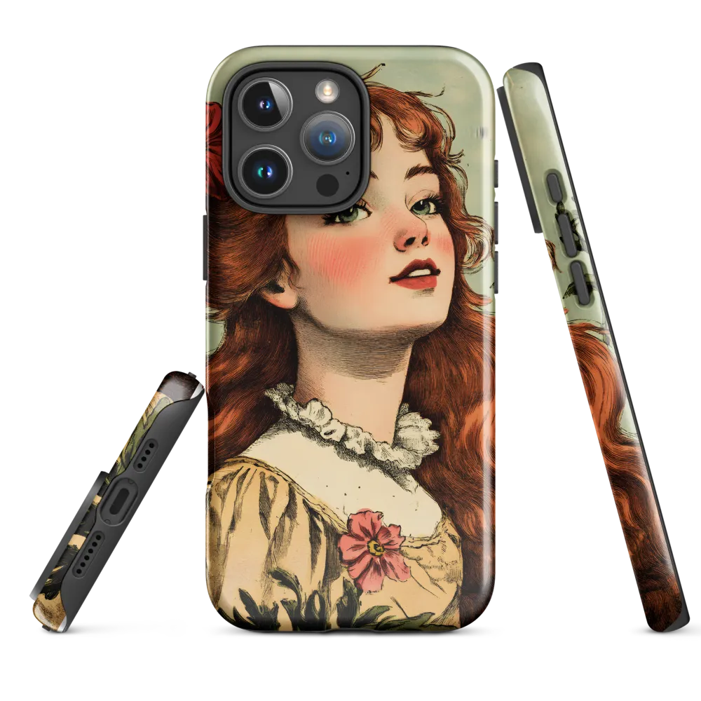 Whimsical Portrait of a Flower-Adorned Girl