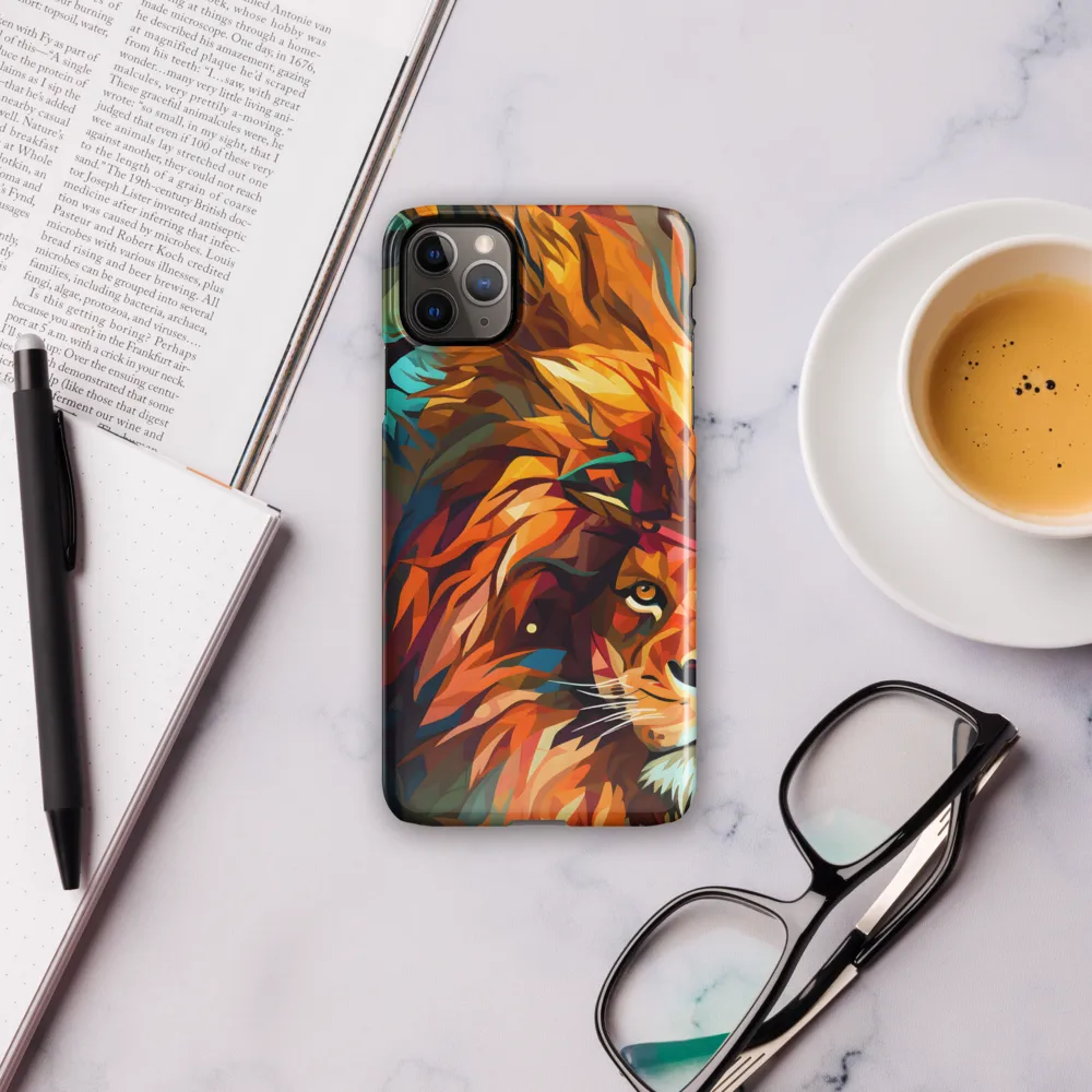 Majestic Gaze: The Polygonal Lion