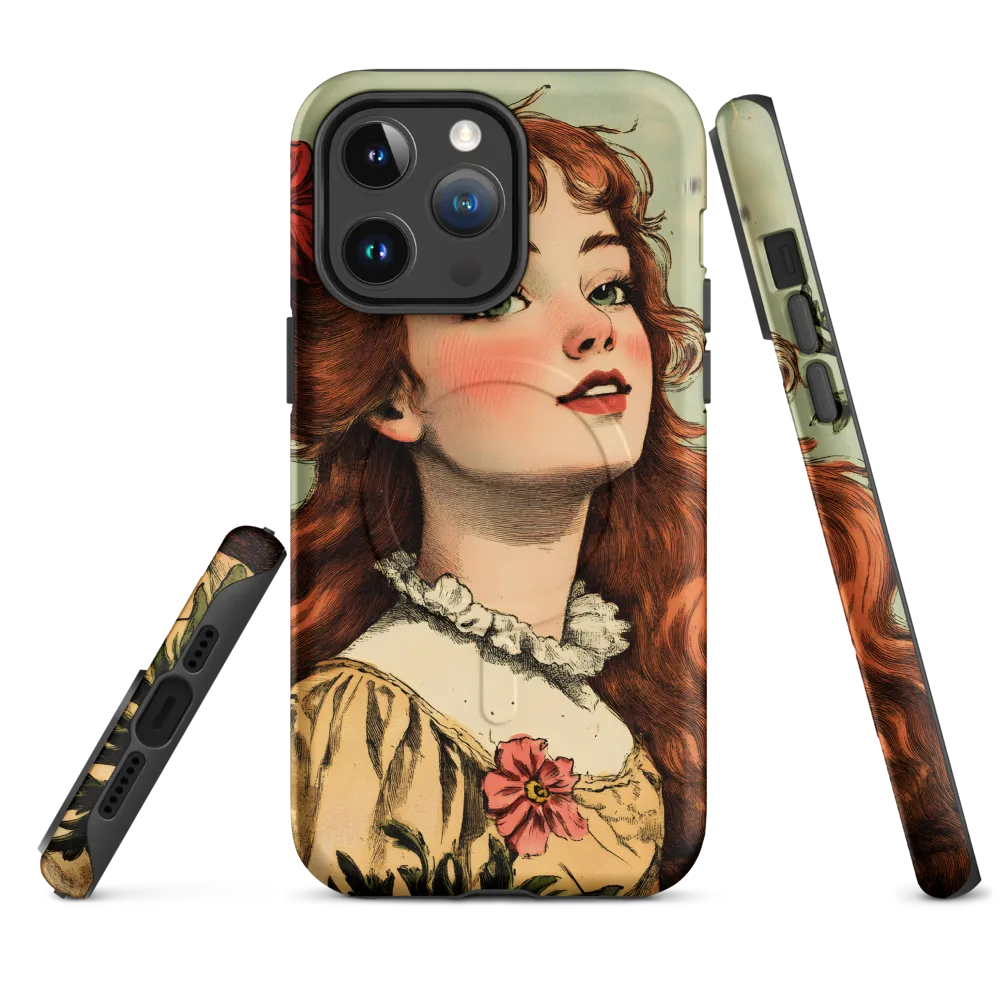 Whimsical Portrait of a Flower-Adorned Girl