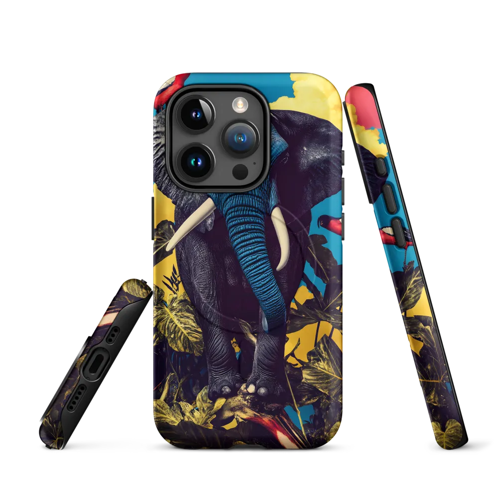 Elephant Dreams in Vibrant Colors | Phone Case |  15 Pro | MagSafe® Tough Case | Matte