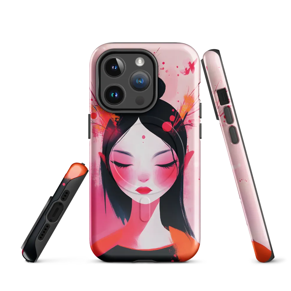 Serenity in Pink | Phone Case |  14 Pro | MagSafe® Tough Case | Glossy
