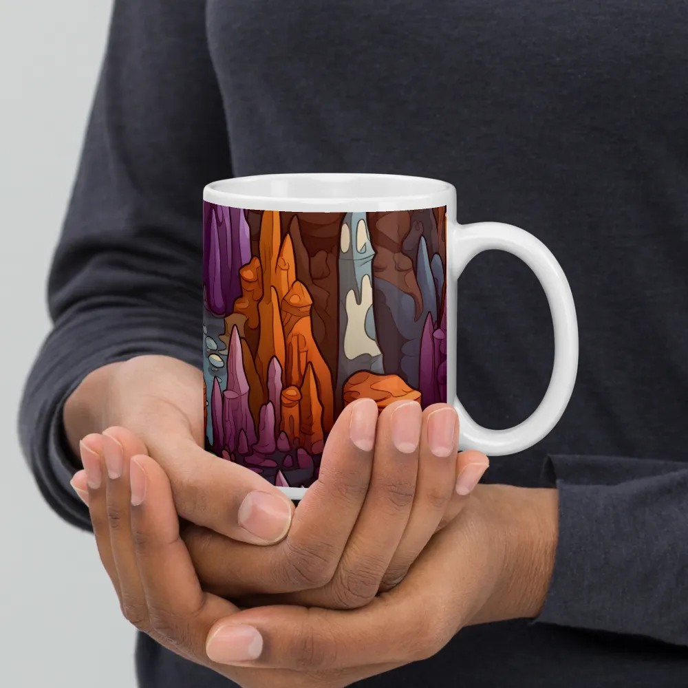 Vibrant Rockscape: A Digital Odyssey | Mugs | Multiple Sizes & Colors