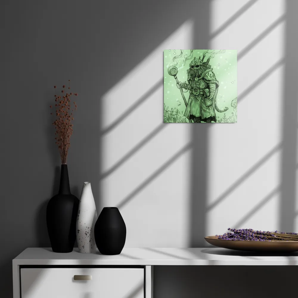 The Enigmatic Wizard | Metal Print | 12″×12″