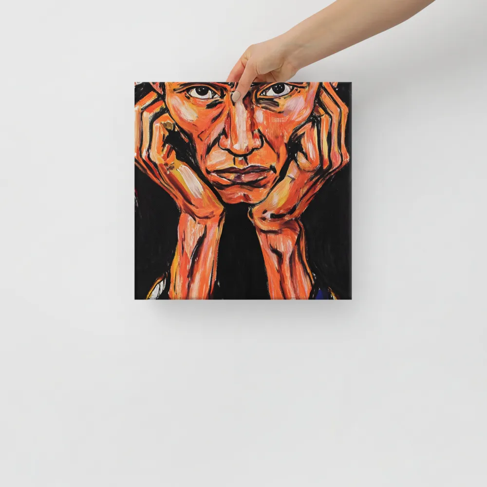 Contemplative Intensity: An Expressionist Portrait