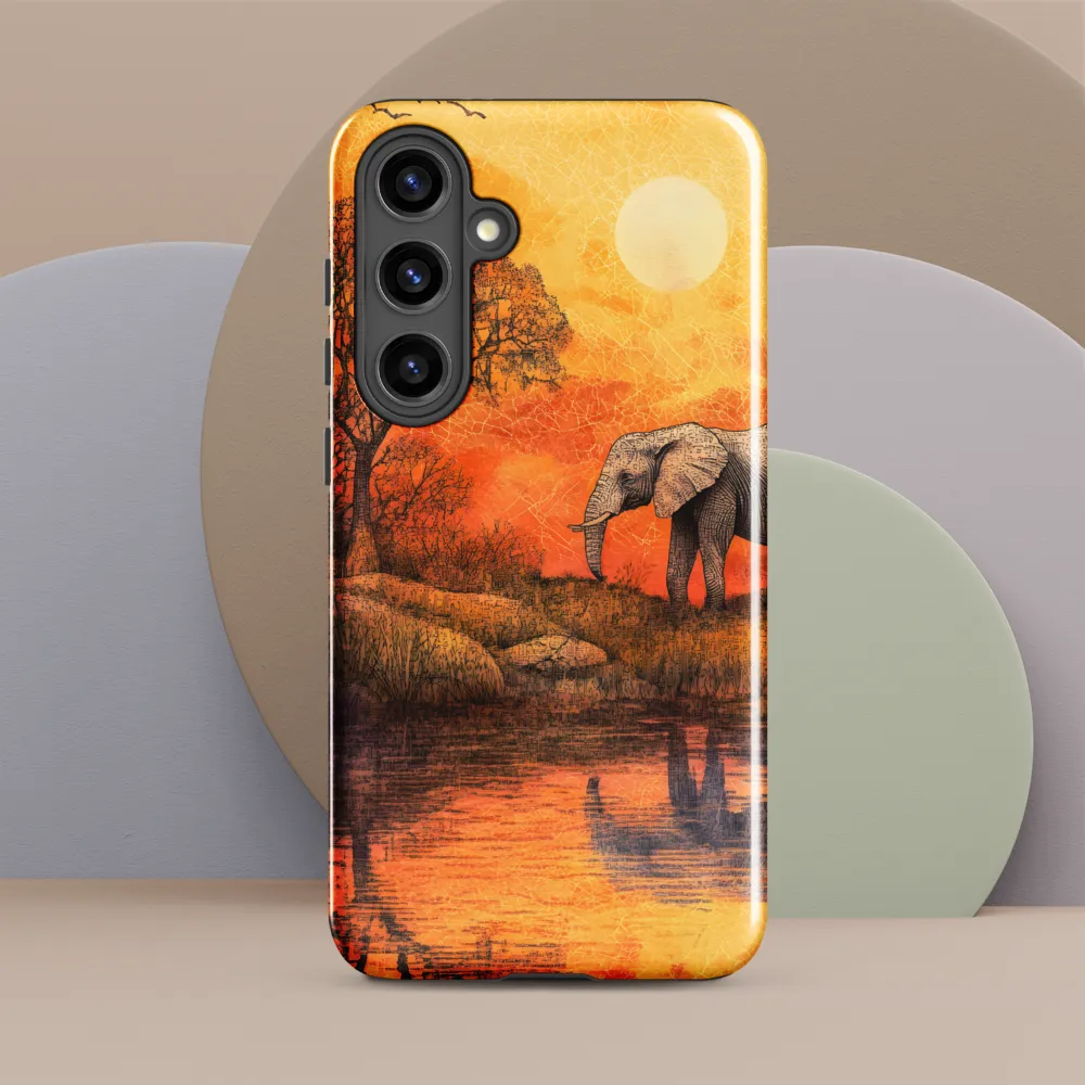 Elephant's Serenity at Dusk