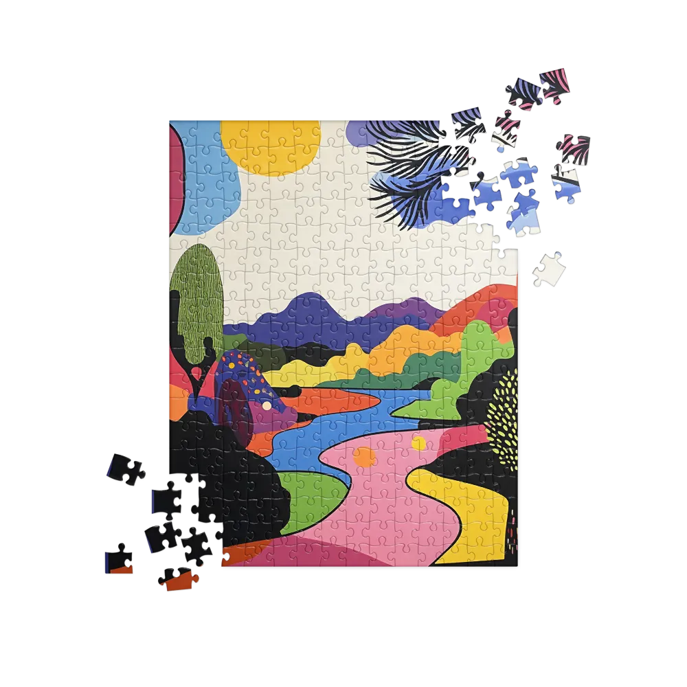 Whimsical Landscape in Color | Jigsaw Puzzle | 252 pieces