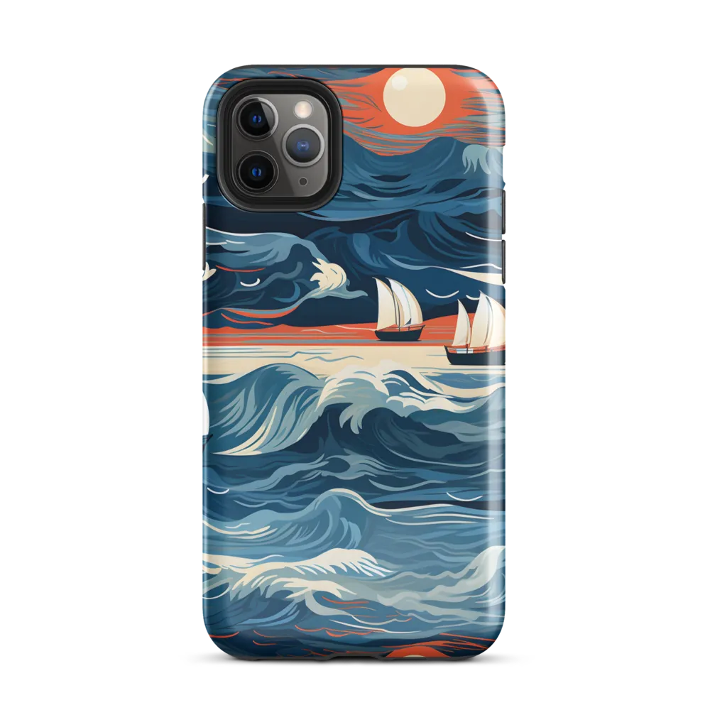 Ocean Whispers: A Voyage at Dusk | Phone Case |  11 Pro Max | Tough Case | Glossy