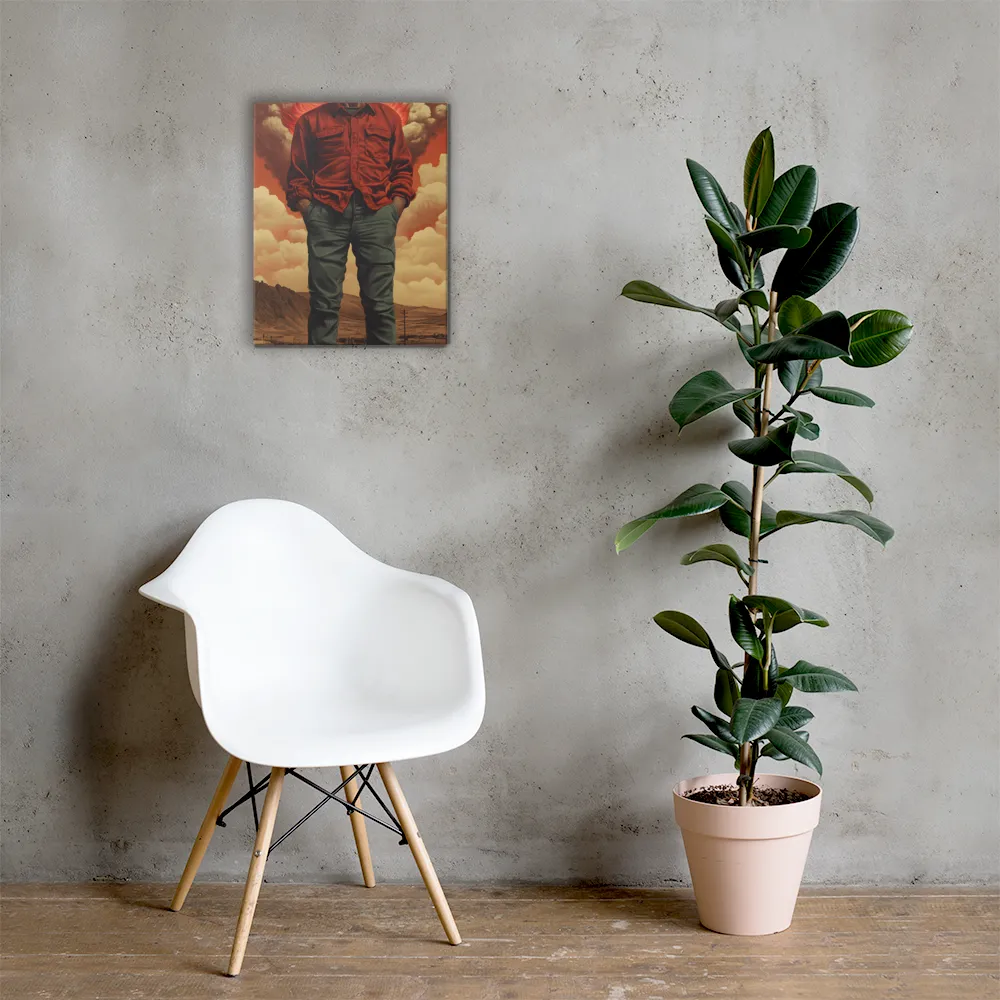 Defiant Spirit in a Surreal Landscape | Canvas | 16″×20″