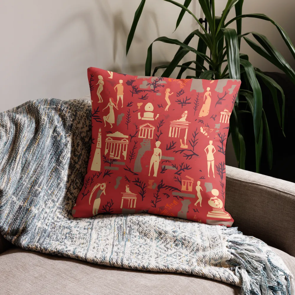 Harmony of Figures and Architecture | Pillow Case | 22″×22″