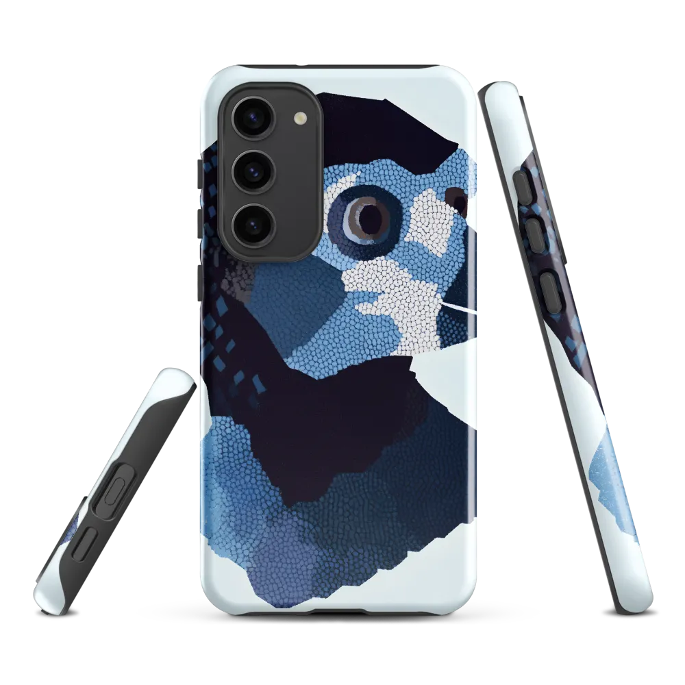 Abstract Avian Portrait in Blue