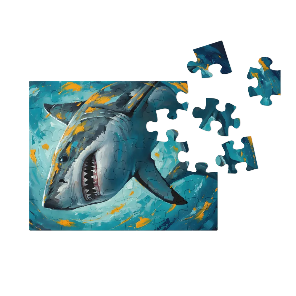 Shark Surge 
 Jigsaw Puzzle in Tin Box