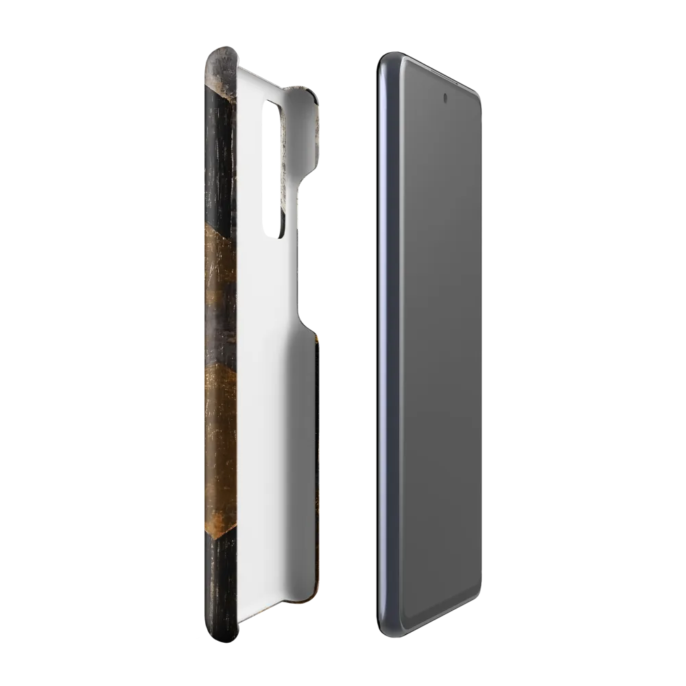 Geometric Harmony in Gold and Black | Phone Case |  S20 FE | Snap Case | Glossy