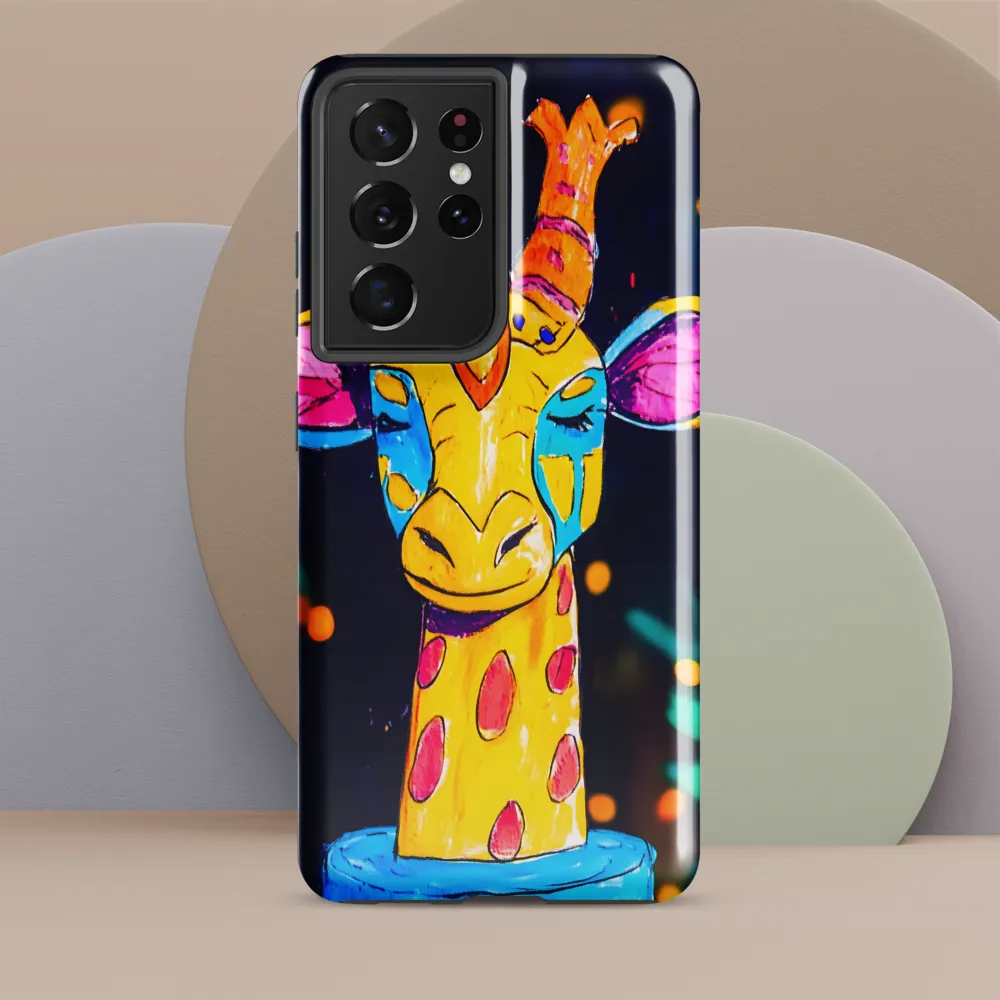 Whimsical Giraffe in Vibrant Colors | Phone Case |  S21 Ultra | Tough Case | Glossy