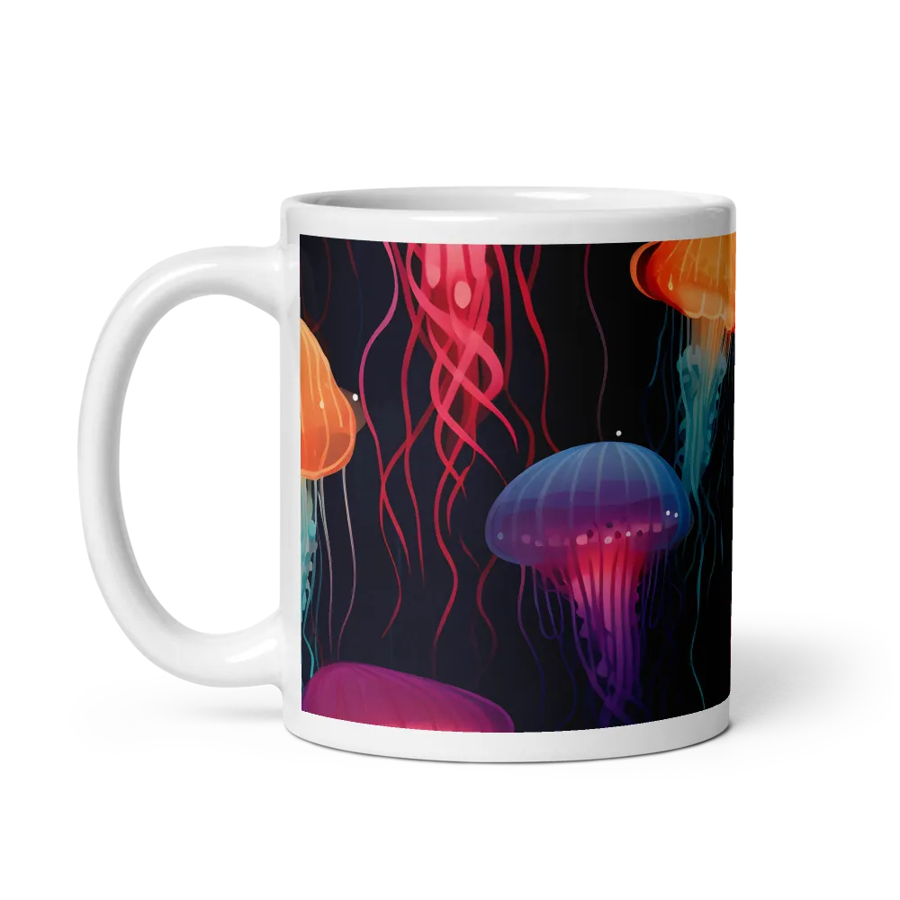 Ethereal Dance of Jellyfish | Mug with White inside | 11 oz