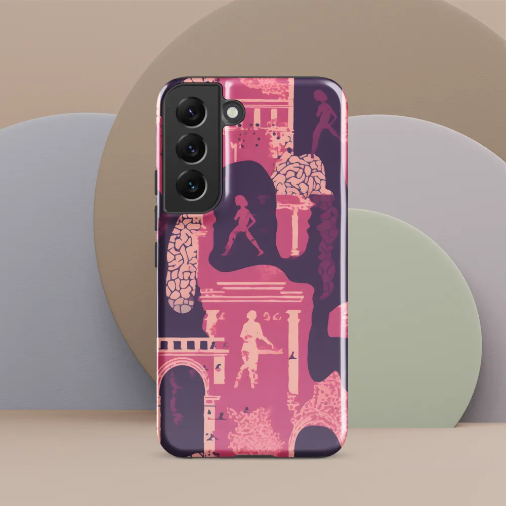 Whimsical Interplay of Figures and Architecture