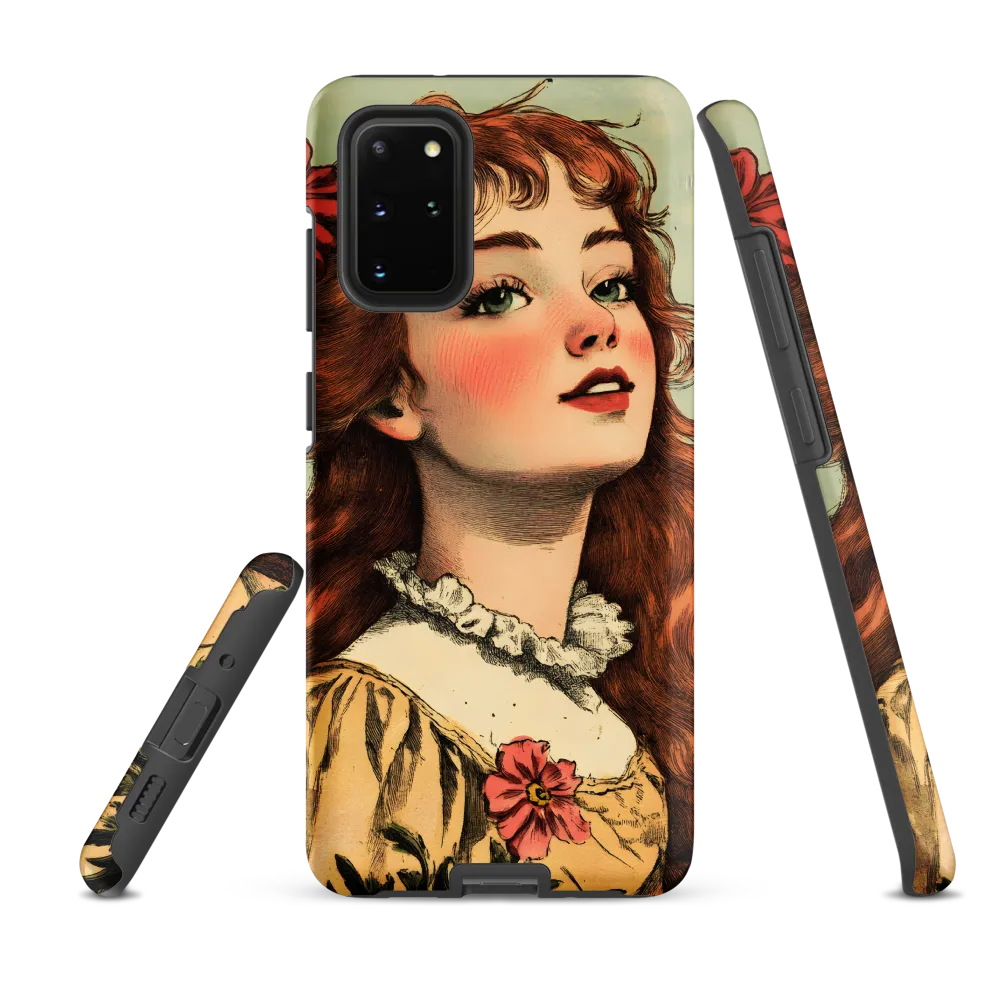 Whimsical Portrait of a Flower-Adorned Girl