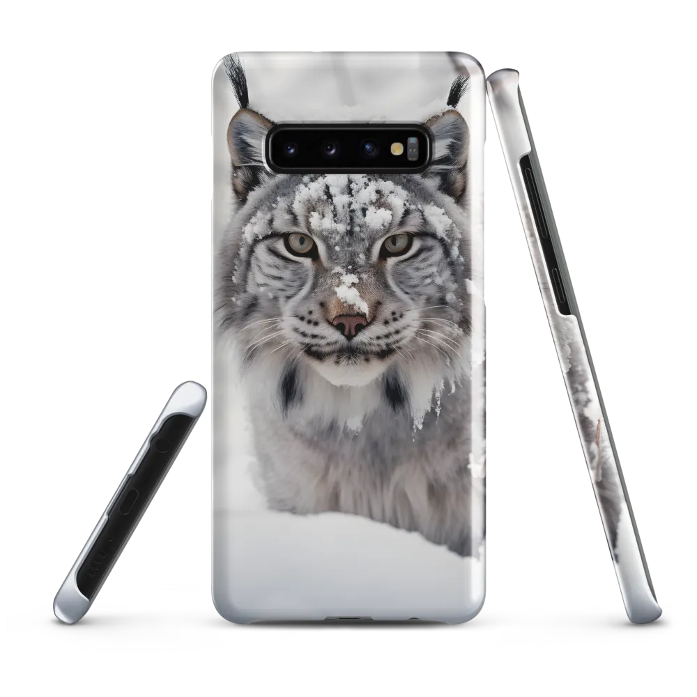 Whispers of Winter: The Lynx in Snow | Phone Case |  S10 Plus | Snap Case | Glossy