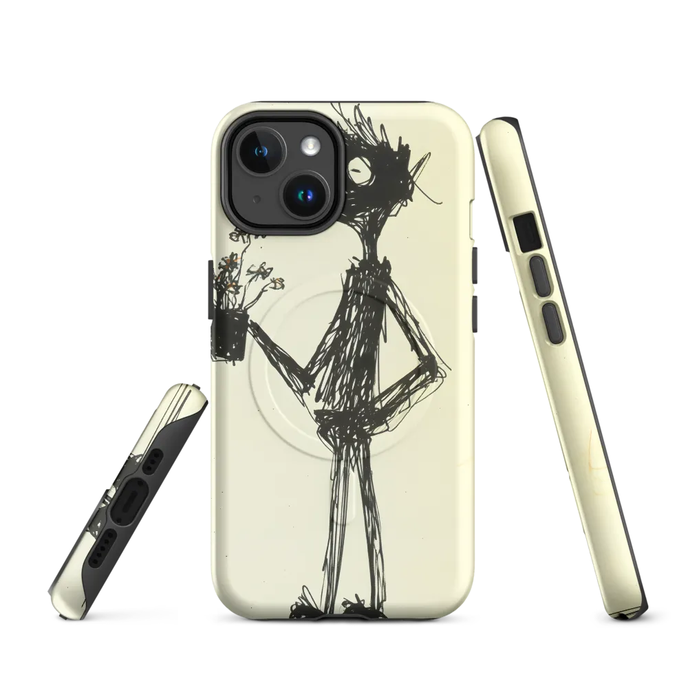 Whimsical Figure with Flowers