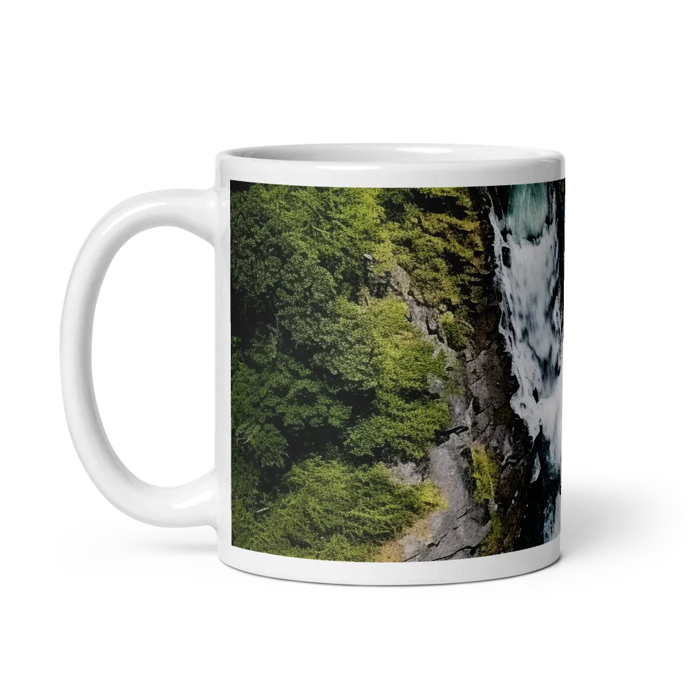 Eternal Flow: The Serene Cascade | Mug with White inside | 11 oz