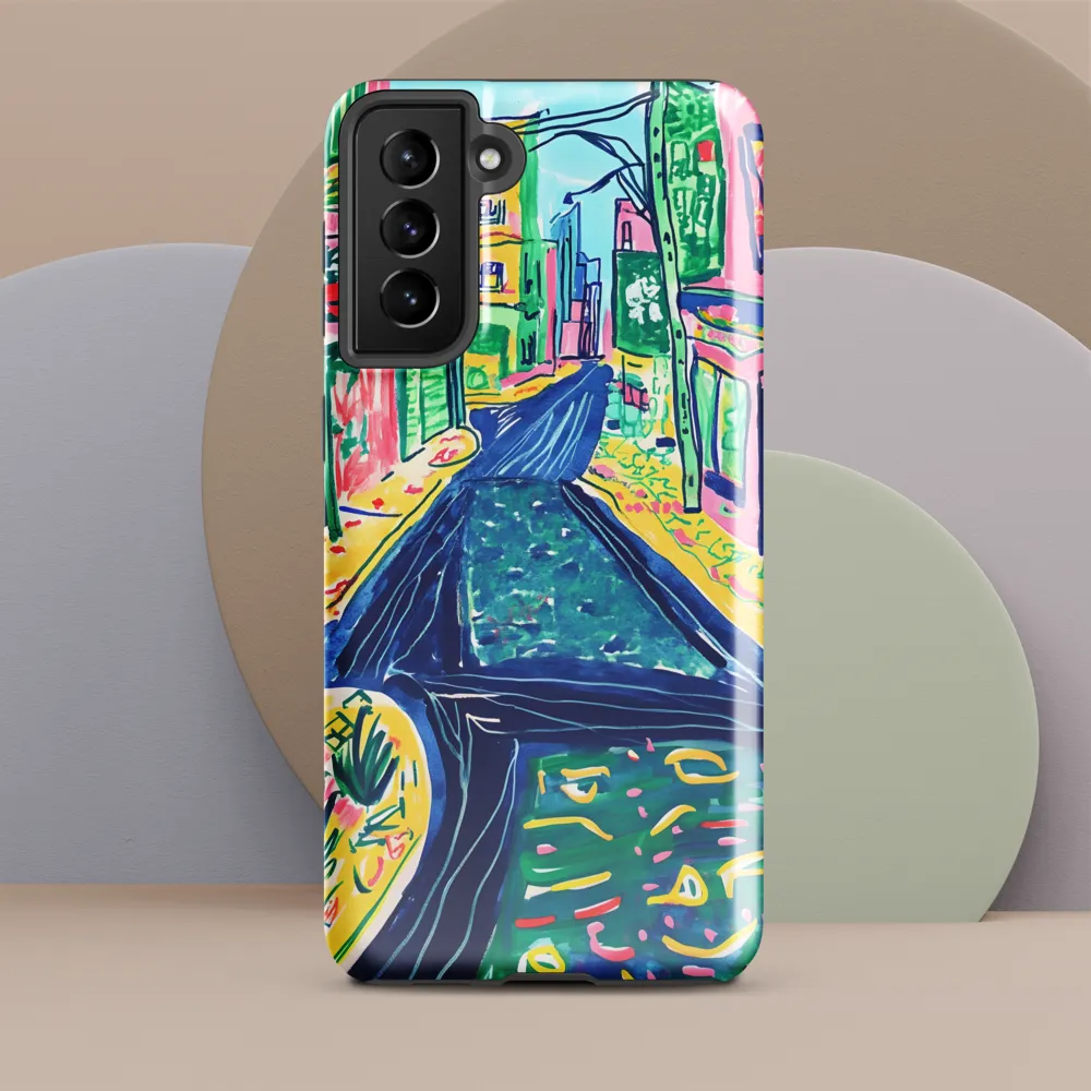 Dreamy Street in Vibrant Hues